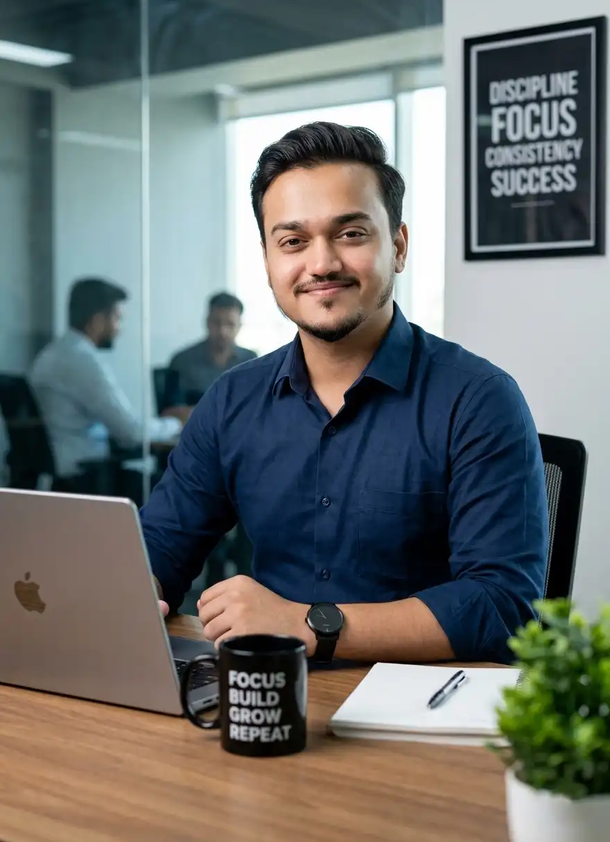 Professional web designer working on SEO strategy for UK construction company